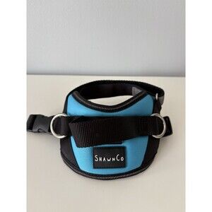 ShawnCo Dog Harness No-Pull Pet Vest 3 Leash Clips Oceanic Blue Reflective Small